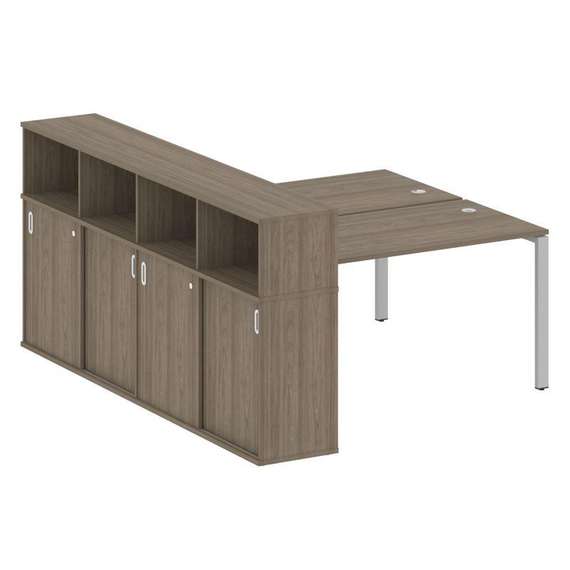 Метал Систем Рабочая станция с шкафом-купе на П-образном м/к БП.РС-СШК-4.3 Т