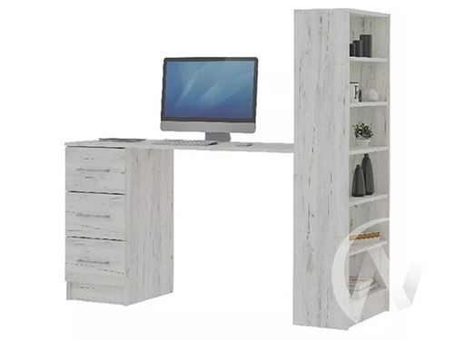 Стол письменный МС Гранд (дуб крафт белый/дуб крафт белый)