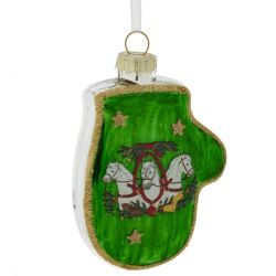 GAEM Украшение новогоднее "Варежка с лошадками", L6,5 W2 H10,5 см