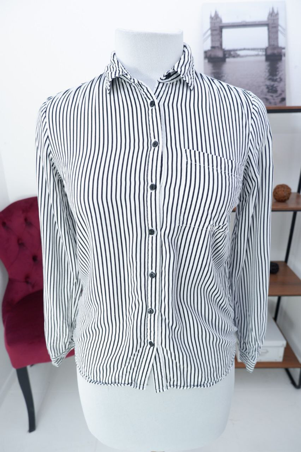 Блузка Sinsay из вискозы с принтом 42 размер