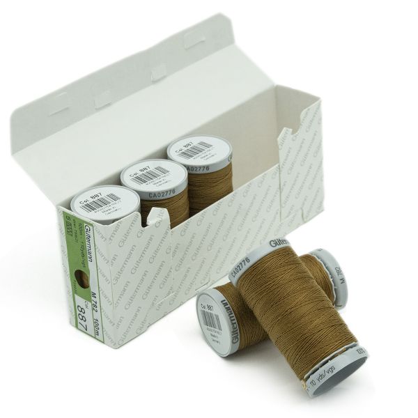 Нитки суперкрепкие Gutermann Extra Strong M782 №40 (100 метров), 5 кат. | 887 бежево-горчичный