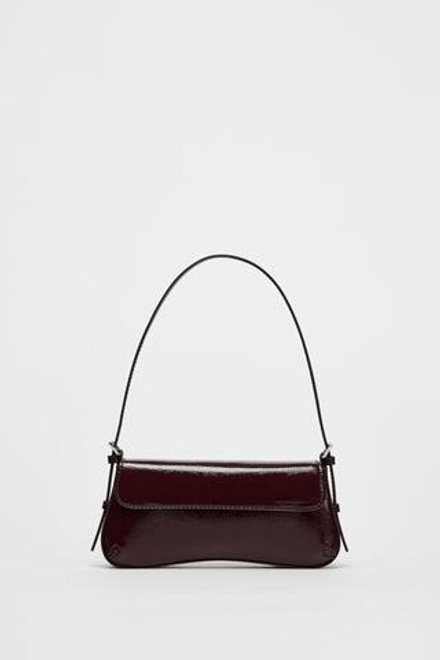 ZARA СУМКА С КЛАПАНОМ, БОРДО-КРАСНЫЙ