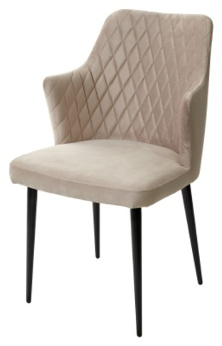 Стул М-City DISAUR Герман (Herman) Латте 25, Велюр, Черный каркас