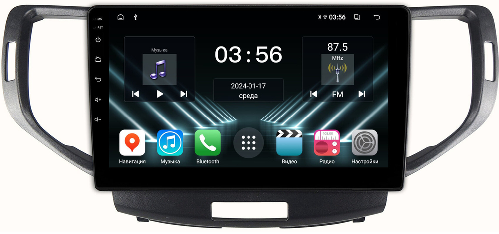 Магнитола для Honda Accord 8 2008-2012 - FarCar DX3236M монитор 9" IPS на Android 13, 4+64Гб, CarPlay