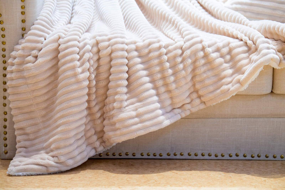 Плед 160x220 Sofi De MarkO Полоса бежевый