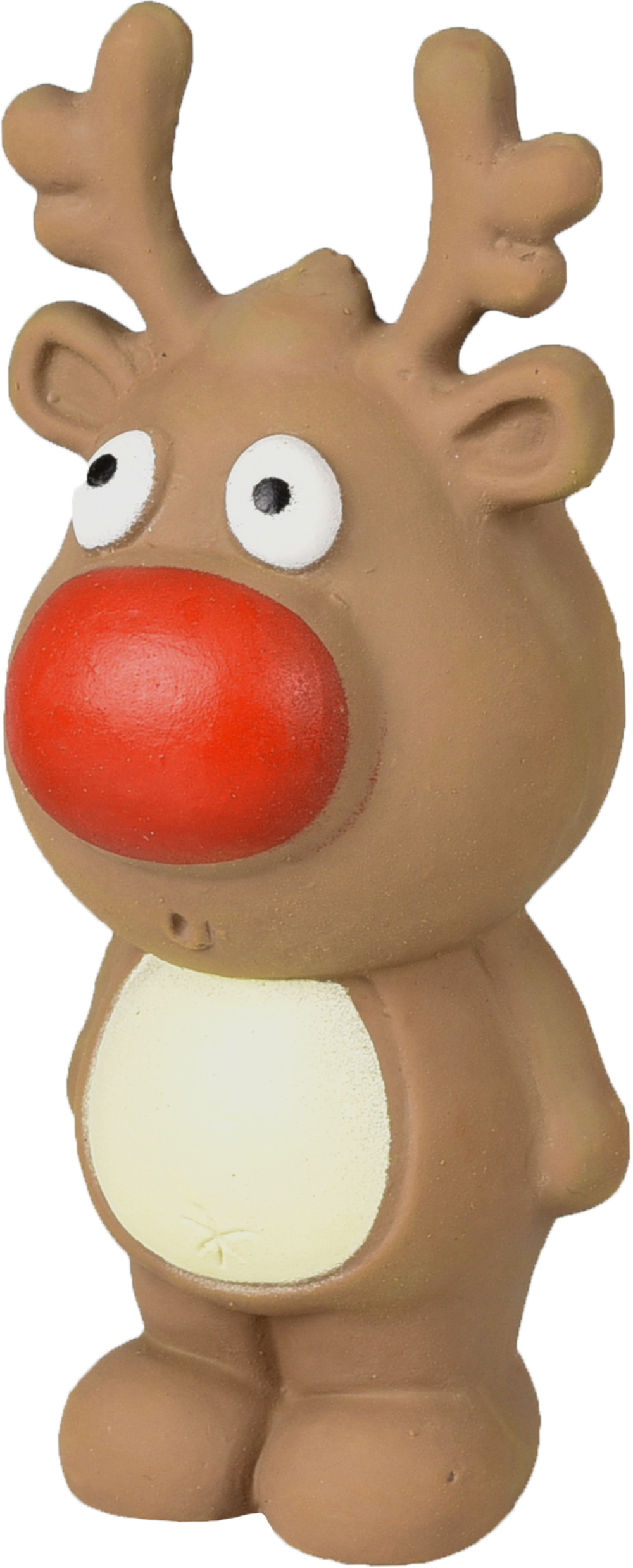 Рождественские игрушки Лось 14 см, с пищалкой, латекс, в ассортименте, Flamingo