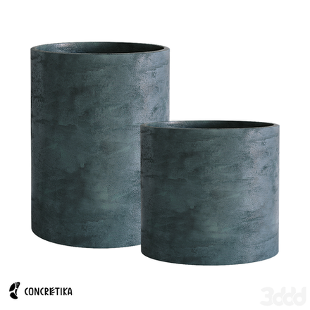 Кашпо CYLINDER OCEAN GREEN D30 H60