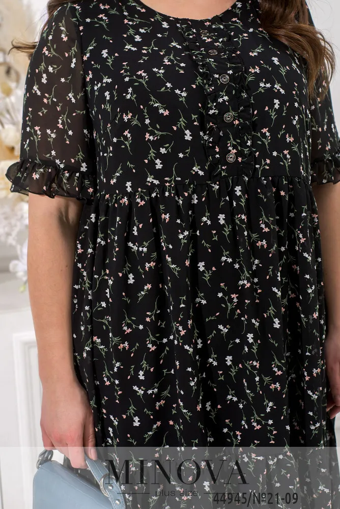 Платье 21-09-черный Minova