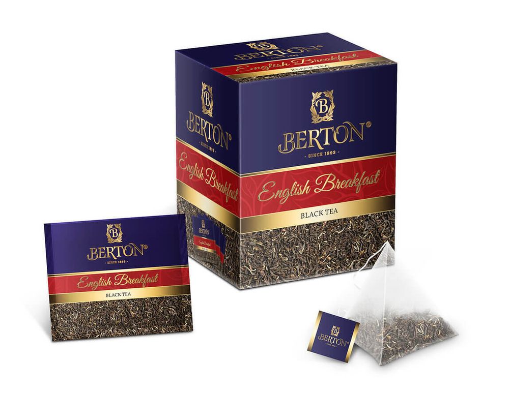 Чай черный Berton Английский завтрак в пакетиках на чашку, 20 шт.