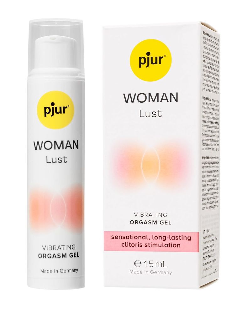 Гель с эффектом вибрации pjur woman lust клубника 15 мл