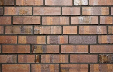Westerwalder Klinker WK84S Rotbraun-bunt Spezial, Klinker Brick 240x71x15 - Фактурная фасадная плитка с углём