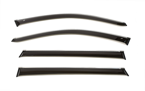 Дефлекторы боковых окон Cobra Tuning на Chery Tiggo 4 2019 хромированный молдинг арт.C21819CR