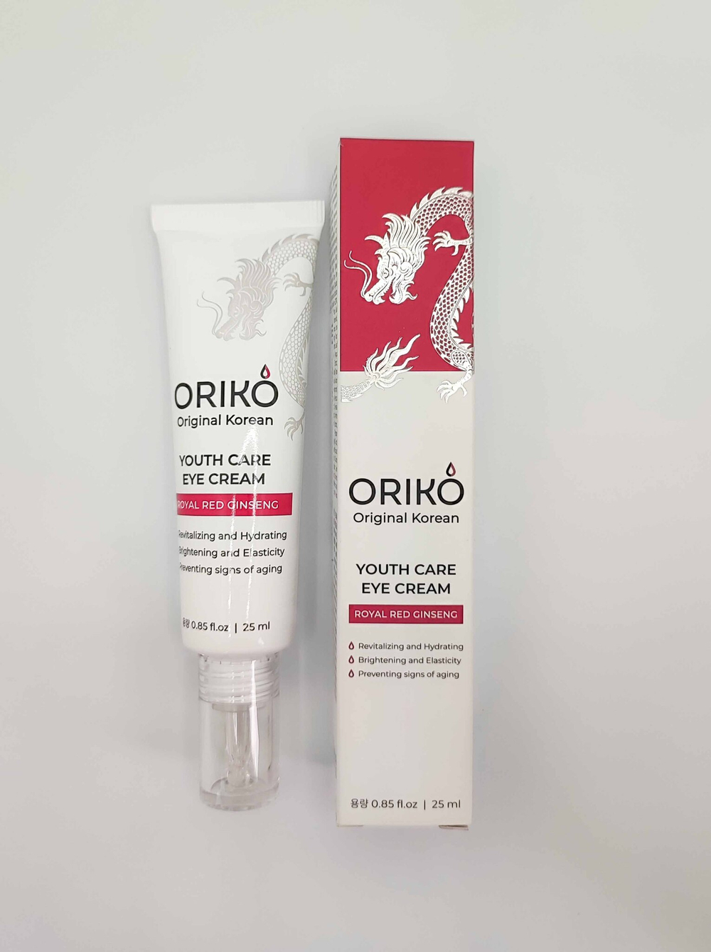 Крем для век антивозрастной с экстрактом красного женьшеня ORIKO Royal Red Ginseng Youth Care Eye Cream питательный, против морщин 25мл