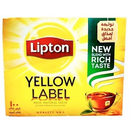 Чай черный Lipton Yellow label в пакетиках, 100 шт