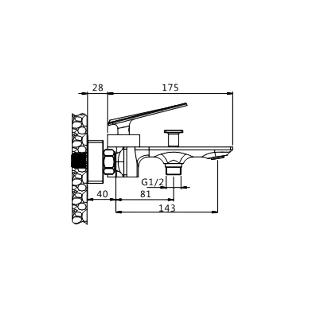 Смеситель для ванны Oute T112H T11202H