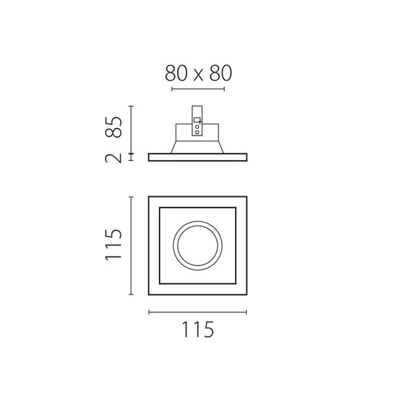 Комплект со светильником Lightstar Domino Quadro (214517+214507+214007) D51707BMOD