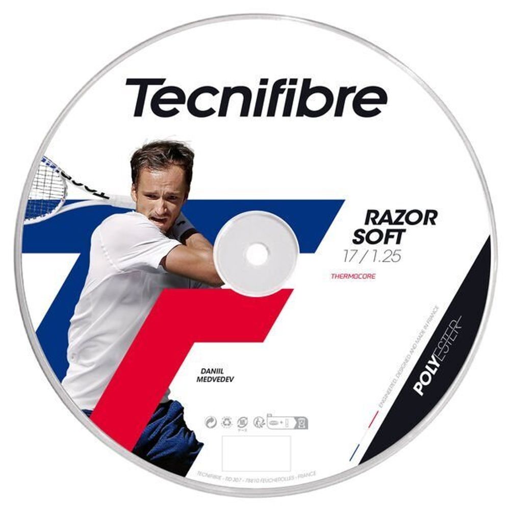 Струны для тенниса TECNIFIBRE RAZOR SOFT В нарезке (1 натяжка) 11 м