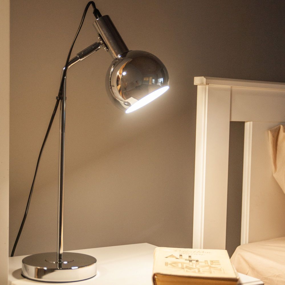 UML-B702 E14 SILVER Светильник настольный. 60W. Цоколь Е14. Механический выключатель. Серебристый. ТМ Uniel