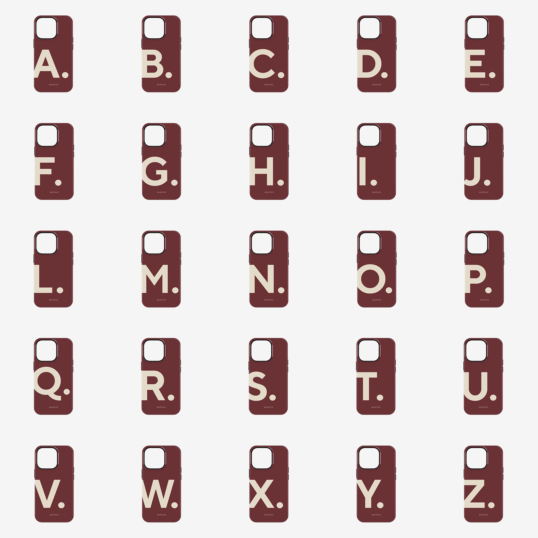 Чехол LETTERS для iPhone | Бордовый