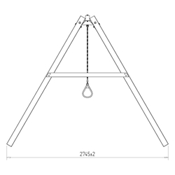 Деревянные качели с двумя трапециями