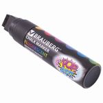 Маркер меловой "POP-ART" ЧЕРНЫЙ, 15 мм, сухостираемый, для гладких поверхностей, BRAUBERG, 151544