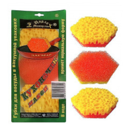 Губка для мытья посуды тефлоновая (5шт)