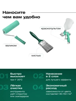 Грунт эмаль по ржавчине 3 в 1, Краска по ржавчине для металла, по дереву, глянцевая, Темно-зеленая RAL6005 / 0,9 кг