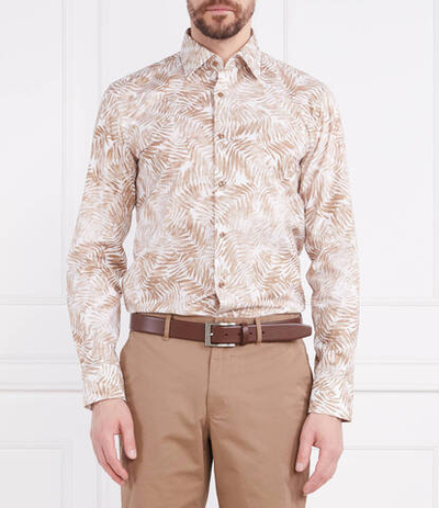 Рубашка H-HANK-kent-C1-214 BOSS BLACK - светло-коричневый(50490034)