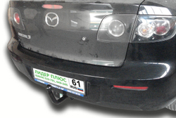 Фаркоп(прицепное) Лидер-Плюс для MAZDA 3 (BK) (седан,хетчбек) 2003-2008(паспорт и сертификат в комплекте)(без электрики)M303-A