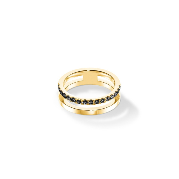 Кольцо Coeur de Lion Black-Gold 0136/40-1316 56