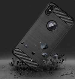 Чехол для iPhone X цвет Gray (серый), серия Carbon от Caseport