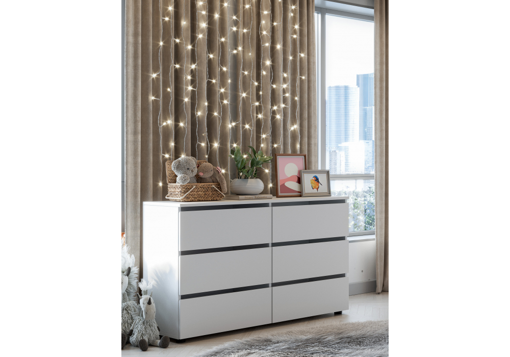 Комод Woodville Валенсия белый текстурный