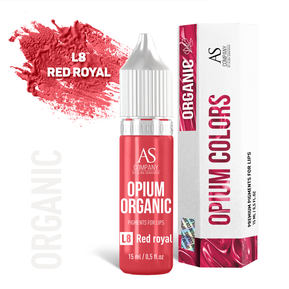 L8 RED ROYAL  ORGANIC пигмент для губ TM AS-Company OPIUM COLORS