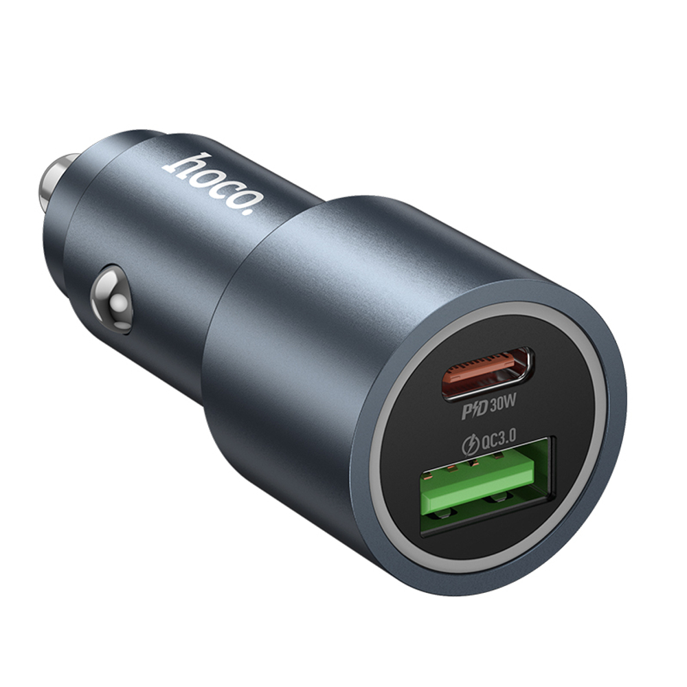 Автомобильный адаптер питания HOCO Z60 QC 3.0+ 48W PD (черный)