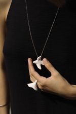 Подвес Птица на шнурке, керамика