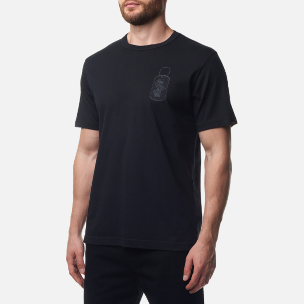 Футболка Alpha Industries Alpha Dog Tag (Чёрная)