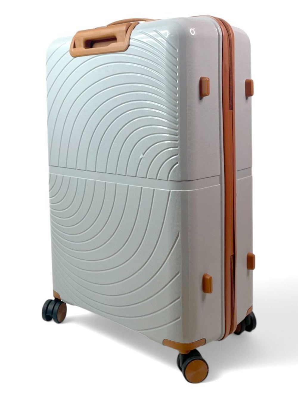 Большой чемодан Bon-Voyage PP Wave, Светло-серый, L