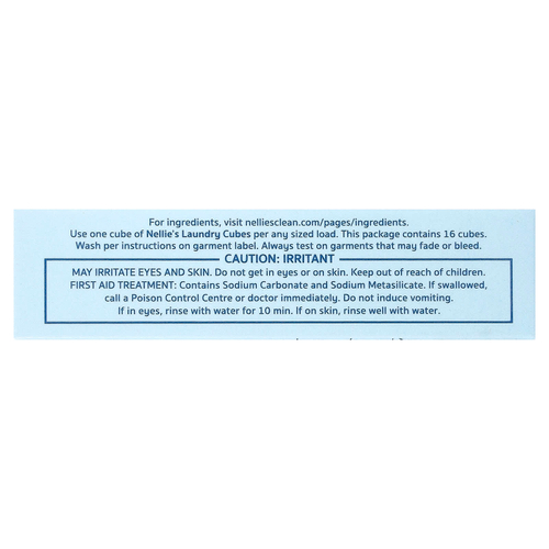Nellie's, кубики для стирки, средство для стирки без пластика, без запаха, 16 загрузок, 240 г (8,47 унции)