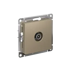 Розетка телевизионная оконечная TV AtlasDesign 1дБ механизм шампань SE ATN000591