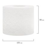 Бумага туалетная бытовая, спайка 4 шт., 2-х слойная (4х17,5 м), VEIRO Classic (Вейро), белая, 5с24