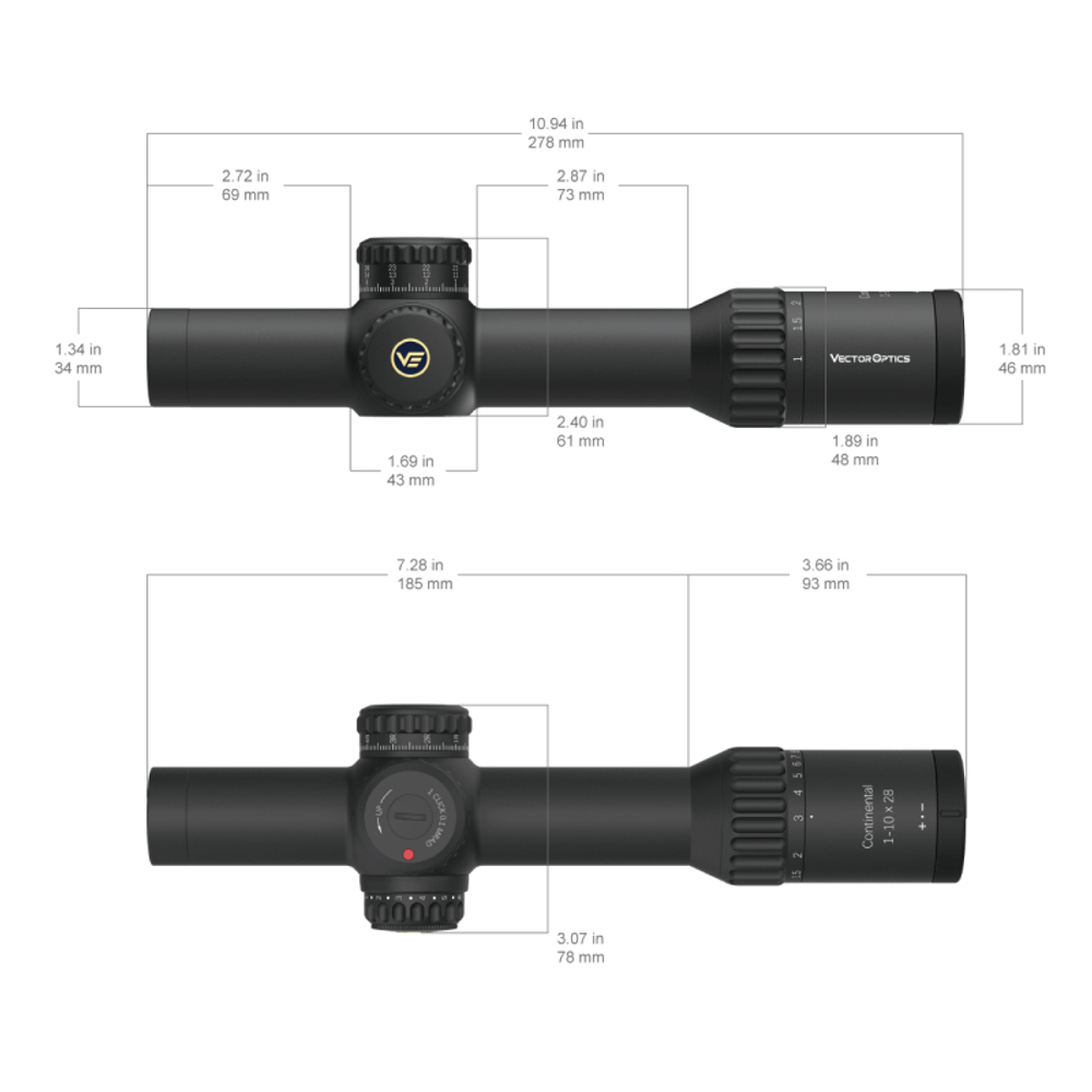 Оптический прицел Vector Optics FFP Continental x10 1-10x28 ED FFP VET-CTR
