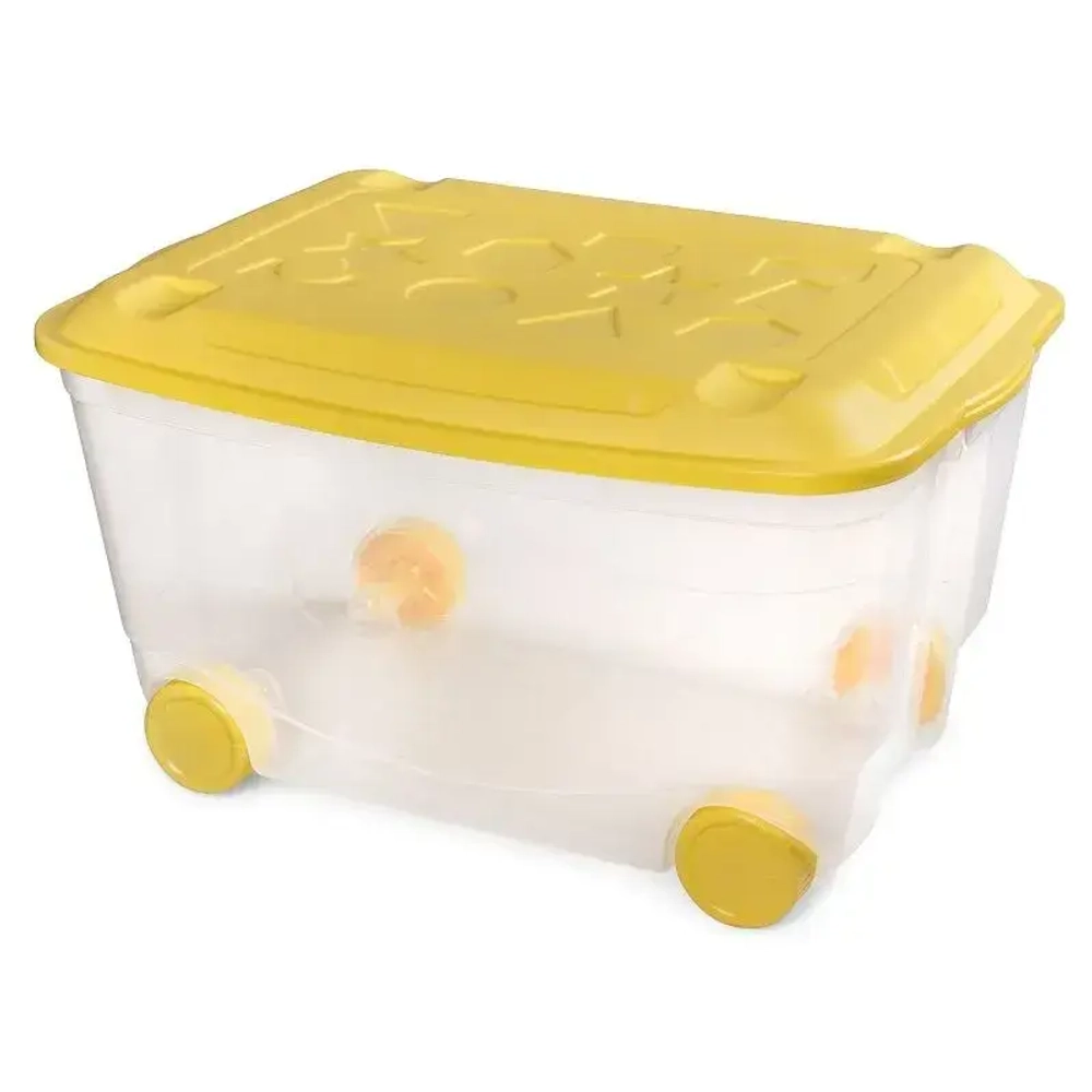 ЯЩИК ДЛЯ ИГРУШЕК НА КОЛЕСАХ 580х335 ММ (Бесцветный)