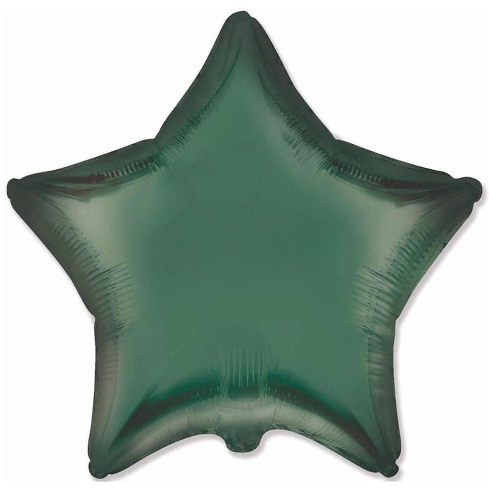 Звезда тёмно-зеленый сатин Fm 18''