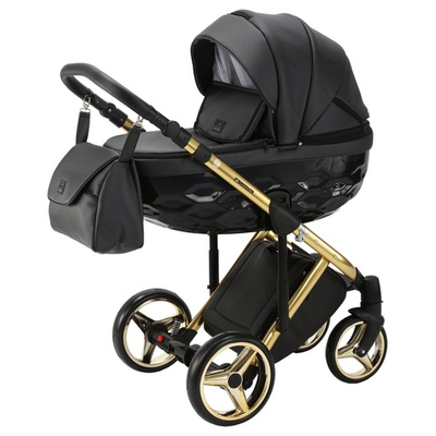 Детская универсальная коляска Adamex Chantal SE DeLuxe (100% Экокожа) C-110 (2в1)