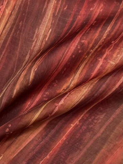 Шелк органза Etro коричневый с полосками