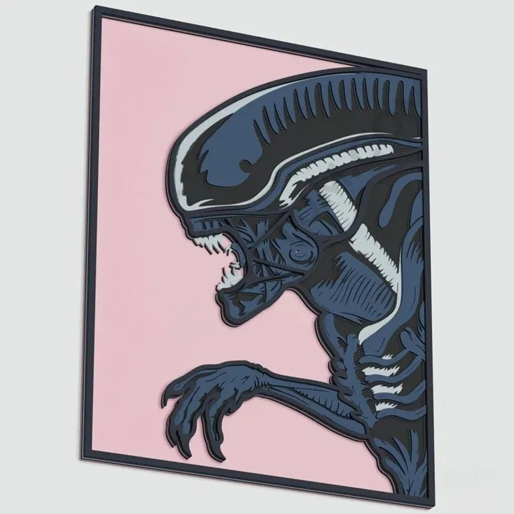 3D Картина по номерам из дерева Чужой, 38x50 см