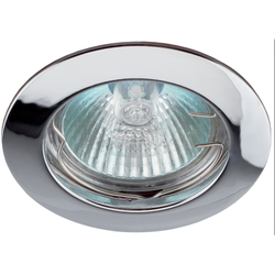 KL1 CH /1 Светильник ЭРА литой простой MR16,12V, 50W хром | Литые встраиваемые светильники