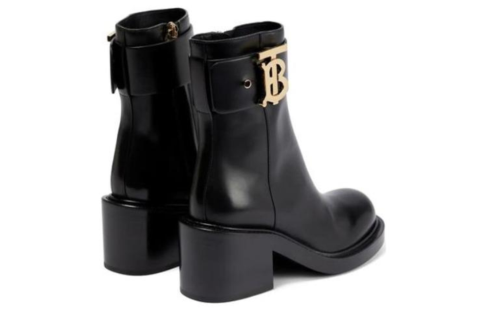 Burberry Leather Ankle Boots Women"s Black