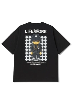 Футболка с принтом chekerboard hipdok на спине