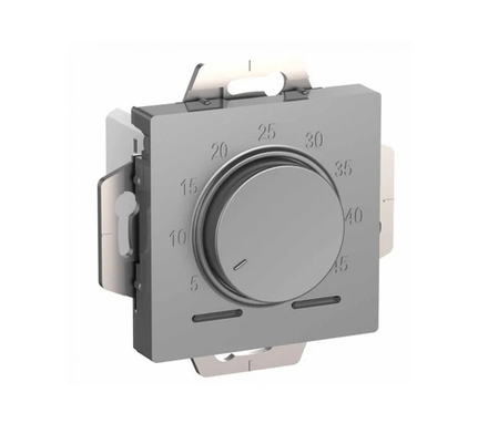 Терморегулятор электронный с датчиком, 10А, механизм АЛЮМИНИЙ